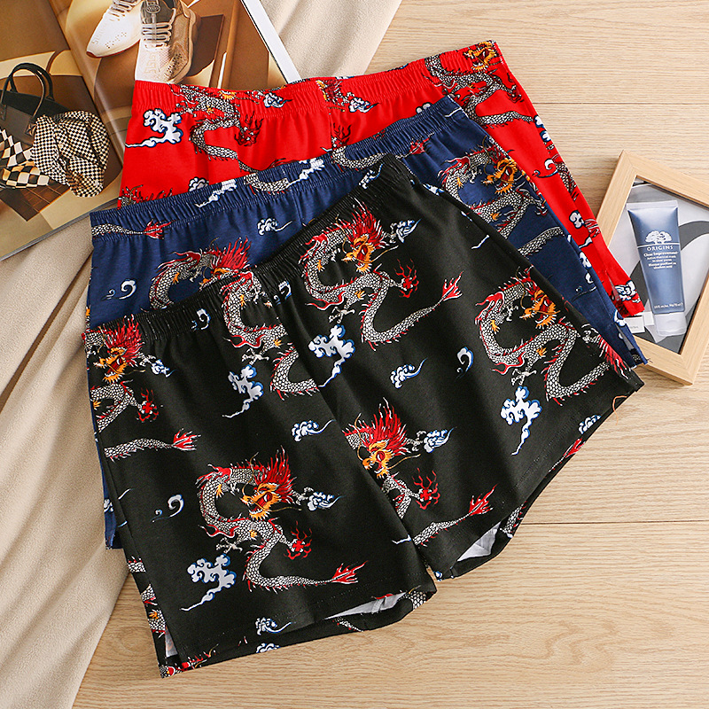 Dragon Print Men Breathable Co - Boxer Brief Pack Cotton 评论和价格