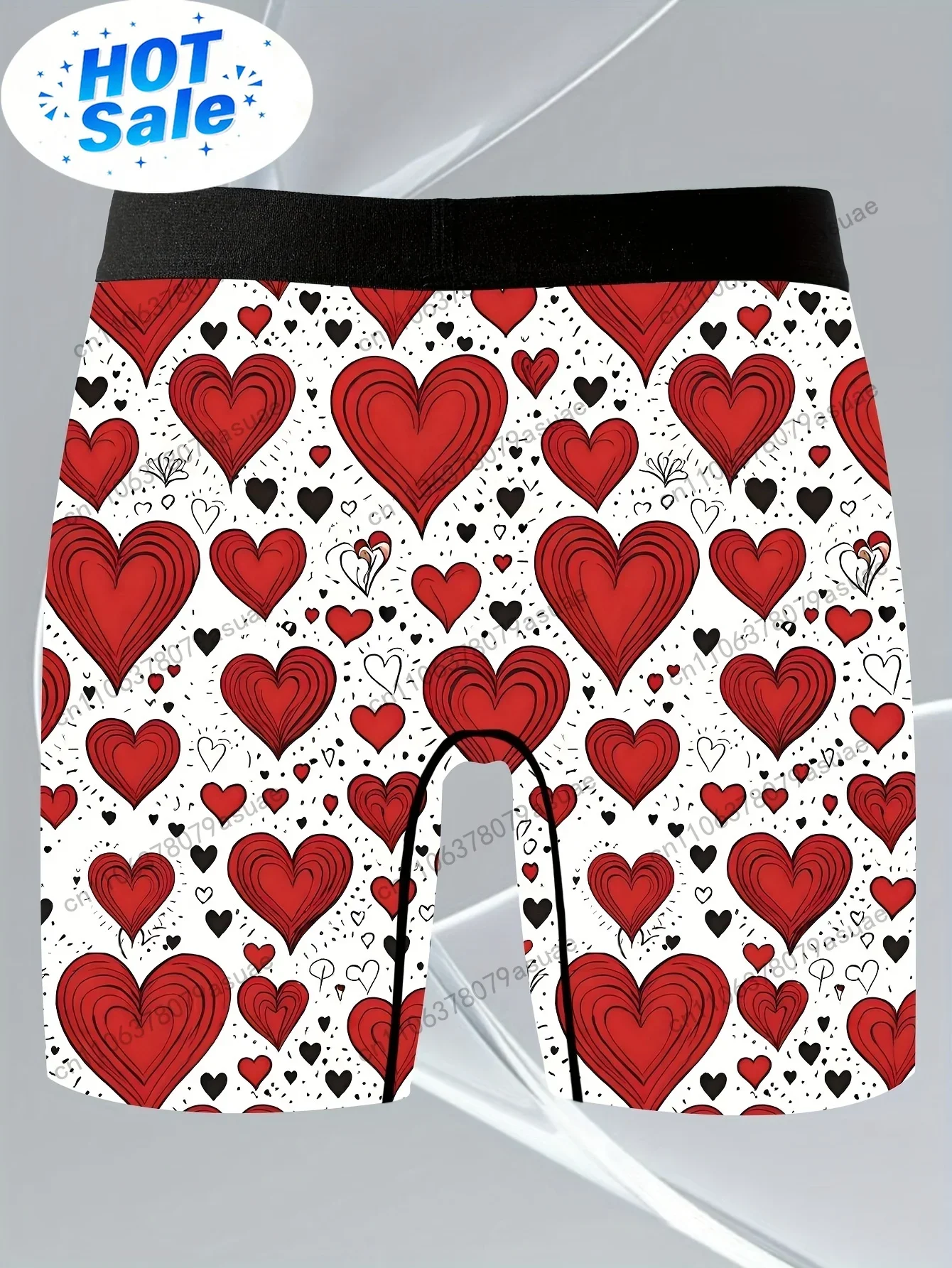 1pc Men'S Heart Print Boxer Br - Quick Dry Underwear 评论和价格